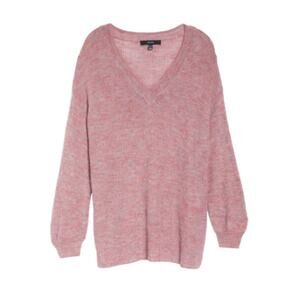 Vero Moda Vilma V-Neck Knit Sweater Wild Rose Pink Women's Alpaca Wool NWT